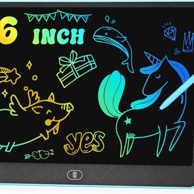 LCD Writing Tablet, 16 Inch Colorful Doodle Board Drawing Tablets for Kids, Toddler Educational Learning Toys for 3 4 5 6 7 8 Year Old Boys Girls Birthday Christmas Gift