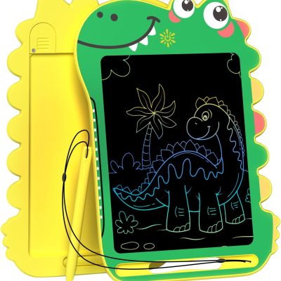 LCD Writing Tablet for Kids, Educational Toddler Toys, Colorful Doodle Board Drawing Tablet with Screen Lock & Erase Button, Dinosaur Toys for Ages 3-8, Birthday Gifts for Boys Girls,8.5 inch