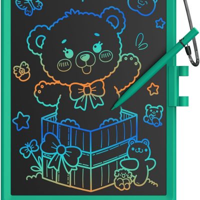10 Inch LCD Writing Tablet for 3-8 Year Olds - Electronic Drawing Pad and Doodle Board as Educational Birthday Gifts for Girls and Boys (Dark Green)