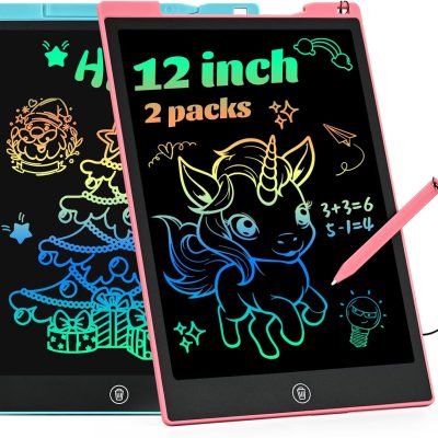 Toys for Ages 3-8, 12 Inch LCD Writing Tablet 2 Pack, Todder Kids Easter Gifts, Electronic Drawing Board, Kids Drawing Pad, Birthday Gifts for Boys & Girls, Kids Travel Essential - 12 Inch