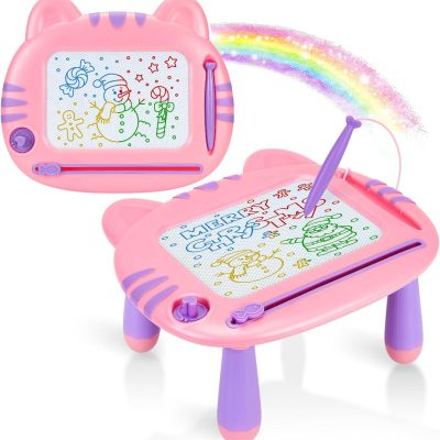 Toddler Toys,Toys for 3-4 Year Old Girls,Magnetic Drawing Doodle Board for Toddler 3,Learning Educational Baby Kids Toys for 3 4 5 6 Year Old Girl,Girl Toys Christmas Birthday Gifts