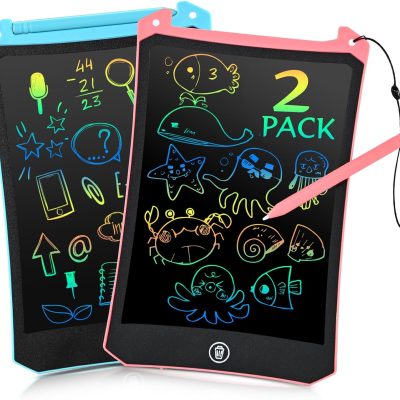 Toddler Toys, LCD Writing Tablet for Kids 2 Pack, Easter Basket Stuffers Toddler Travel Essentials Drawing Pad, No Mess Coloring Books, Road Trip Activities, Age 3-5 Girl Boy Gifts - 8.5 Inch