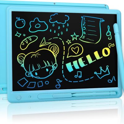LCD Writing Tablet for Kids, 15 Inch Colorful Drawing Doodle Board, Learning Educational Drawing Pad Toys for Kids, Christmas Birthday Gift for 3 4 5 6 7 8 9 Year Old Girls Boy
