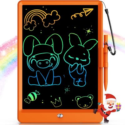 LCD Writing Tablet for 3-8 Year Olds - 10 Inch Doodle Board Electronic Drawing Pad, Educational Gift for Kids (Orange)