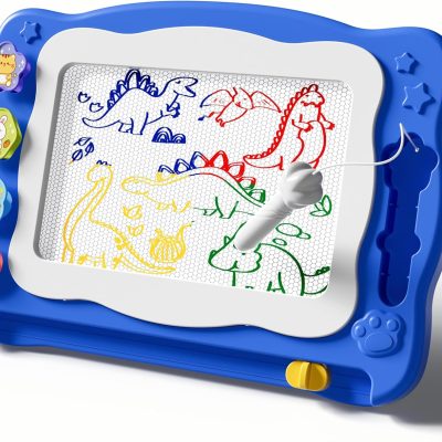 Large Magnetic Drawing Board for Toddlers, Magnetic Doodle Board for Kids,  Magnet Erasable Writing Pad, Preschool Education Travel Toys for Kids Boys Girls Age 3 4 5 6 7 8 Years Old