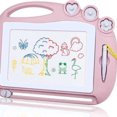 Magnetic Drawing Board Toddler Toys for Girl Gifts, Erasable Doodle Sketching Writing Pad Travel Games for Kids in Car, Early Education Learning Skill Development Toys for Toddlers